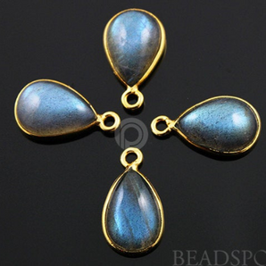 Labradorite Smooth Bezel Baby Pear,  (LABP013) - Beadspoint