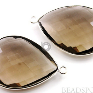 Smoky Quartz Faceted Pear Bezel, (SSBZ7321) - Beadspoint