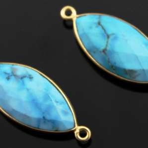 Turquoise Faceted Marquise Bezel, (BZC7098) - Beadspoint