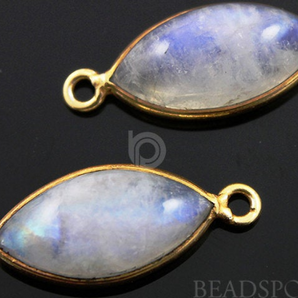 Rainbow Moonstone Smooth Marquise Bezel, (RNM10x22) - Beadspoint