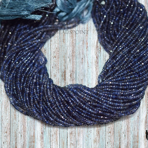 Iolite Faceted  Roundel Beads, (ILT3FRNDL) - Beadspoint