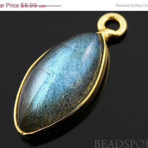 Labradorite Faceted Marquise Bezel, (LABP015) - Beadspoint