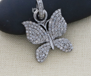 Pave Diamond Butterfly Charm,  (DCH-90) - Beadspoint