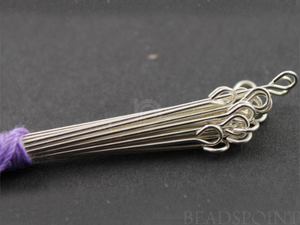Sterling Silver 1 inch Eye Pin .65 mm 22 GA, (SS/E22/100) - Beadspoint