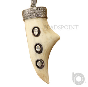 Pave Diamond Antler  Pendant --DP-0943 - Beadspoint