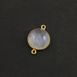 Rainbow Moonstone Smooth Round Bezel, (RNBCTR01) - Beadspoint