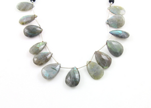 Labradorite Faceted Pear Briolettes Beads, (LAB22x15PR) - Beadspoint