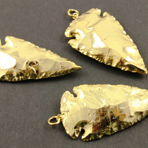 Gold Electroplated Large Arrow Head, (BZC9026/GOLD/LG) - Beadspoint