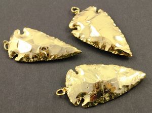 Gold Electroplated Large Arrow Head, (BZC9026/GOLD/LG) - Beadspoint