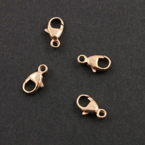 10 pieces-Rose Gold Filled Lobster Claw w/ Jump Ring, (RG/856) - Beadspoint