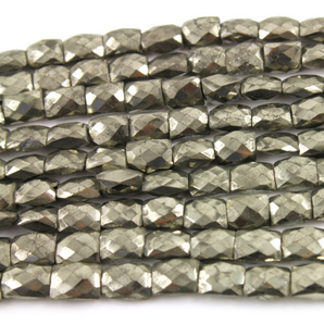 Pyrite  Faceted Chiclets, (PYR/7x9/CHIC) - Beadspoint