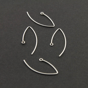 Sterling Silver Open Marquis Ear Wire, (SS/699/12x27) - Beadspoint