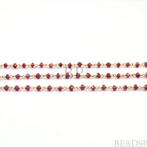 Rhodolite Garnet Wire Wrapped Rosary,RS-GAR-70 - Beadspoint