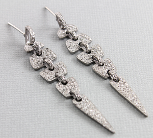 Pave Diamond Drop Earrings, (DER-110) - Beadspoint