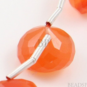 Carnelian Faceted Briolettes, (CAR8-9Onion) - Beadspoint