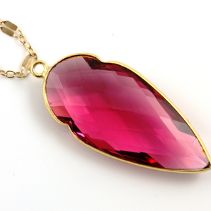 Pink Tourmaline Faceted Arrowhead Bezel, (BZC9023/PTR/SM) - Beadspoint