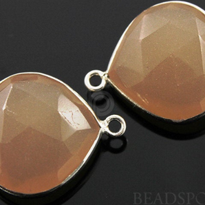 Sand Chalcedony Faceted Heart Bezel, (SSBZ7035) - Beadspoint