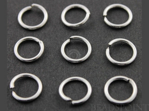 Sterling Silver 16 GA Open Jump Ring, (SS/JR16/8O) - Beadspoint