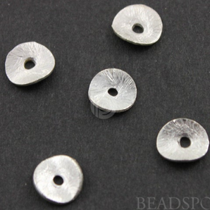 Sterling Silver Wafer Disc Spacer, (BR/6302/6) - Beadspoint