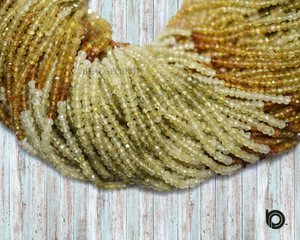 Grossular Garnet Faceted Rondelle Beads, (GGNT4RNDL) - Beadspoint