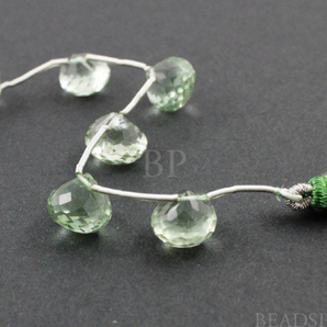 Green Amethyst Micro Faceted Small Onion Drops, (GAMsmonion) - Beadspoint