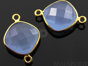 Lavender Chalcedony Faceted Pear Connector, (BZC3040) - Beadspoint