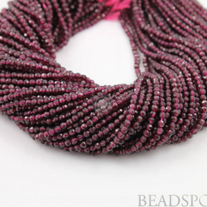 Garnet Micro Faceted Round Beads, (GAR3Frndl) - Beadspoint