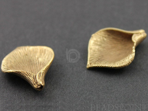 Gold Vermeil Pear Shape Leaf Component, (VM/685/16X12) - Beadspoint