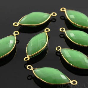 Chrysoprase Faceted Marquise Bezel, (BZC3011) - Beadspoint