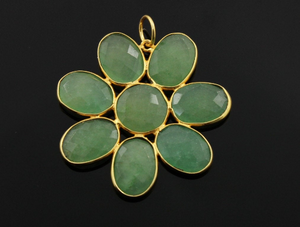 Chrysoprase Faceted Round & Oval Shape Bezel, (FLR-A) - Beadspoint