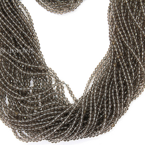 Grey Moonstone Micro Faceted Rondelle Beads, (GRYMNS-2.5FRNDL) - Beadspoint