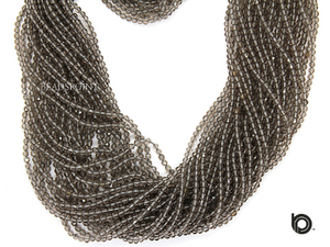 Grey Moonstone Micro Faceted Rondelle Beads, (GRYMNS-2.5FRNDL) - Beadspoint