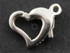 Sterling Silver Heart Shape Clasp w/ Ring, (SS/860)