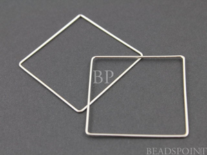 Sterling Silver Modern Square Component, (SS/698/41) - Beadspoint