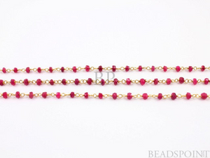 Ruby Wire Wire Wrapped Rosary,RS-RUB-102 - Beadspoint