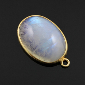 Rainbow Moonstone Bezel, (RMOVPT05) - Beadspoint