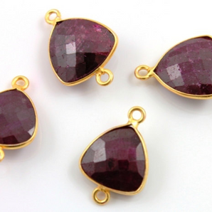 Dyed Ruby Faceted Bezel, (BZC7351-B) - Beadspoint