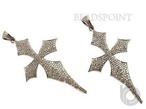 Pave Diamond Cross Pendant -- DP-1319 - Beadspoint