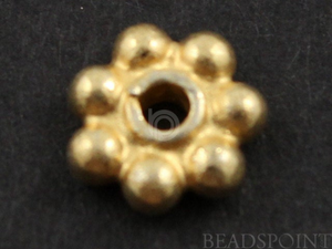 Gold Vermeil Brush Sterling Silver Daisy Spacer, (VM/6300/6) - Beadspoint