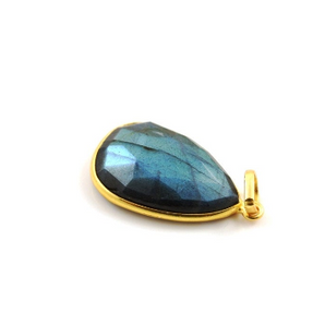 Labradorite Faceted Bezel Pear, (BZCT2503) - Beadspoint