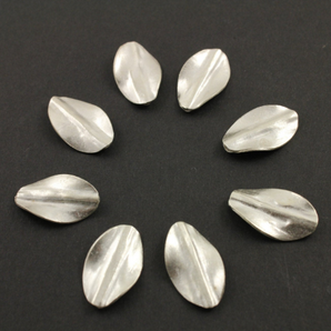 Thai Hill Tribe Wavy Flat Oval Shape Bead, (HT/6826) - Beadspoint