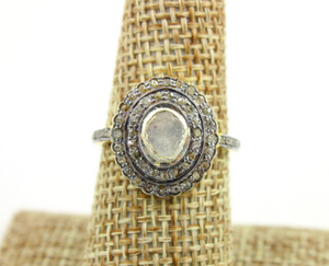 Pave Diamond Rose Cut Ring, (RNG-007) - Beadspoint