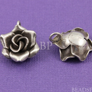 Hill Tribe 3D Flower Charm, (8085-TH) - Beadspoint