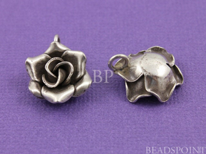 Hill Tribe 3D Flower Charm, (8085-TH) - Beadspoint