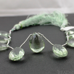 Sage Green Amethyst Large Faceted Pear Drops Gemstones, (4GAM14x22-17x26PEAR) - Beadspoint