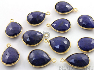 Dyed Sapphire Faceted Baby Pear Bezel, (BZC7393-B) - Beadspoint