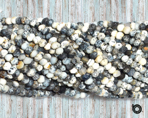 Dendrite Opal Rondelles Beads, (DOPL350RNDL) - Beadspoint