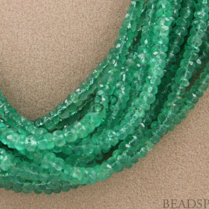 Natural Columbian Emeralds Faceted Rondelle Beads, 25 Pieces, (25EMR4-5FRNDL) - Beadspoint