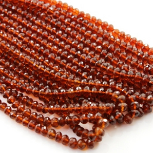 Spessartite Garnet Micro Faceted Roundels, (SGAR5frndl) - Beadspoint