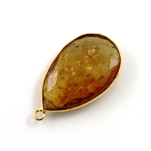 Hessonite Garnet Bezel Pear,  (HES/PR/15x22) - Beadspoint